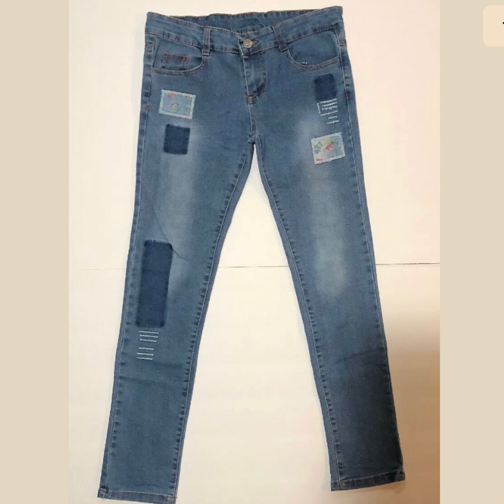 Pony Tails Girls Medium Wash Denim Jeans